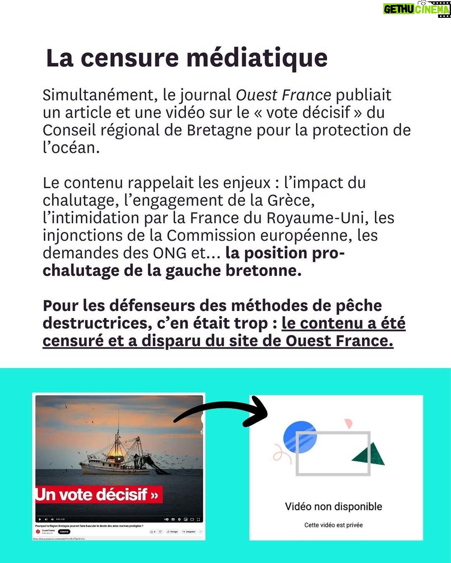 Lucie Lucas Instagram - Côté protection de l’océan, le monde avance mais la France régresse, tandis que la Bretagne résiste, déterminée à protéger les pêches destructrices plutôt que le climat et notre avenir. Mais le vent a tourné : pour défendre l’indéfendable chalutage qui ravage les écosystèmes marins, les élus ont été réduits à mentir et à mépriser les activistes et les citoyens. Leur posture est intenable. Ils le savent et ils paniquent. Fixons-nous jusqu’au 8 juin, journée mondiale de l’océan, pour obtenir l’interdiction des méthodes de pêche destructrices dans les aires marines supposées être « protégées ». Rejoignez la Coalition citoyenne pour la protection de l’océan pour agir et gagner avec nous !