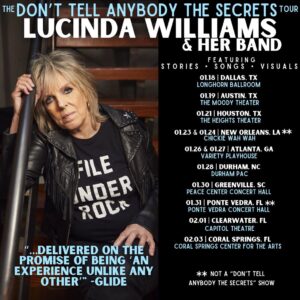 Lucinda Williams Instagram - Y’all have been asking for these shows to come to your state, so we’ve added another run this winter! Presale is TOMORROW (stay tuned) and on sale is Friday (11/17) 🙌 who’s excited??