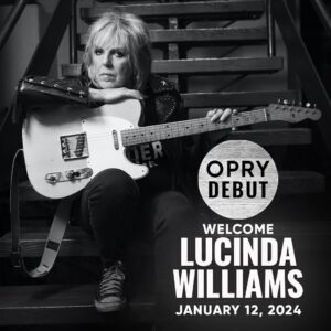 Lucinda Williams Instagram - Overwhelmed with joy and gratitude 🥰 I know my dad would be especially proud for this one…. Playing the @opry @wsmradio with some old (and new) friends @brothersosborne @ EmmyLou Harris @rodneyjcrowell @iammaggierose @ridersinthesky @don.schlitz @zach_top 

For more info on how to go in person or tune-in from home, check the link in bio.