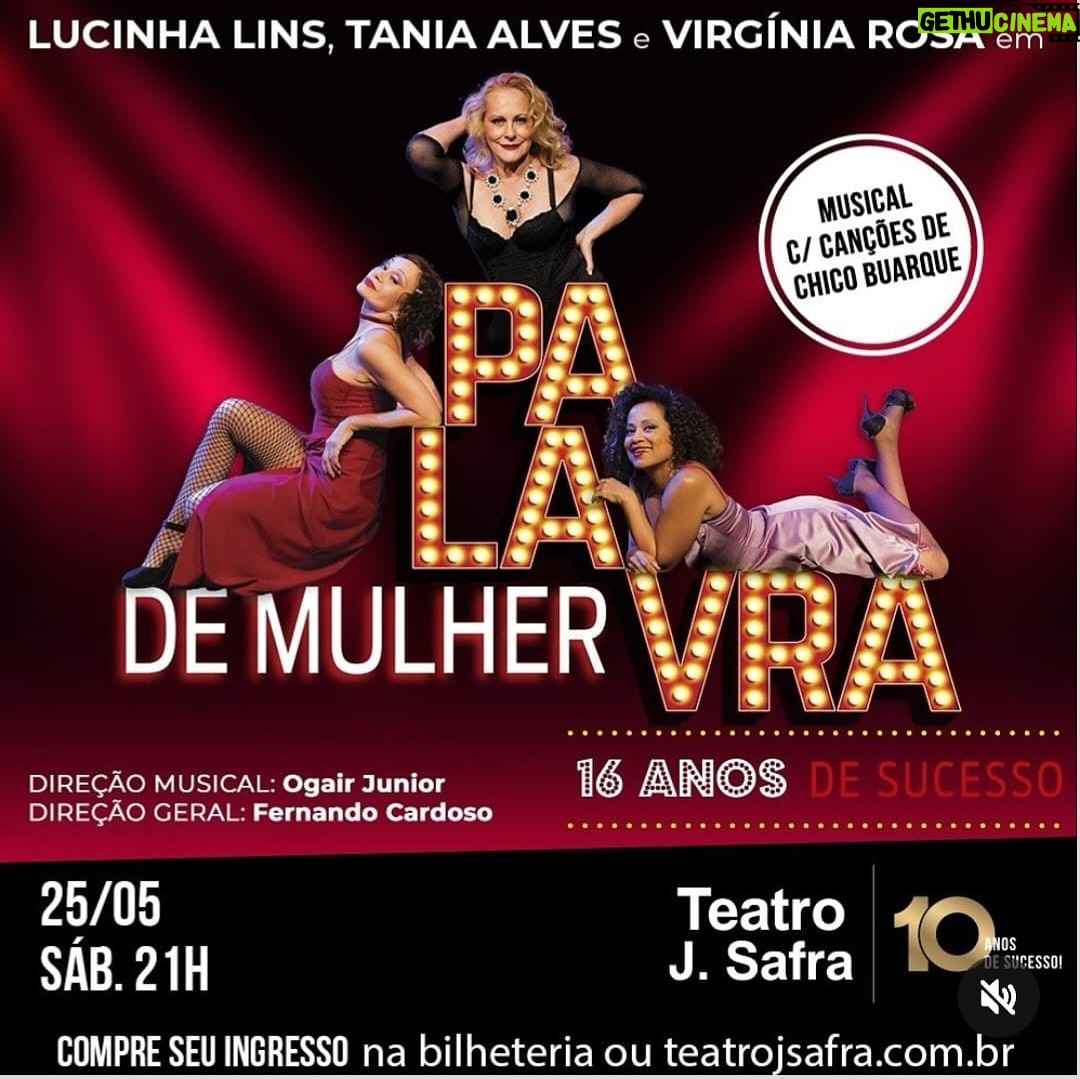 Lucinha Lins Instagram - Estamos de volta com esse show que é uma delícia! Eu, @taniaforever e @virgniarosa_ em “Palavra de Mulher” com músicas de Chico Buarque. Nossa próxima data será em São Paulo no Teatro @teatrojsafra Te espero lá 💋