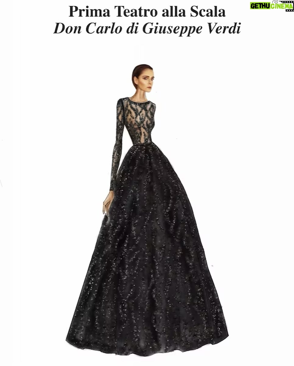 Lucrezia Guidone Instagram - “Don Carlo” opening night at @teatroallascala 🤍 Thank you @antoniorivamilano for this magical dress and for your precious company 🤍 Jewels @salvinigioielli_official Nails @lacoachdelleunghie 💅 Hair & Make up @chiaragattellaro @simonebelliagency ______ @lapalumbocomunicazione @wannabemgmt @volver.actor @serenalanto @1984_pr you are in my heart 🫶🏻