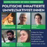 Luisa Neubauer Instagram - Amir Hossein Khaleghi und Niloufar Bayani sind Umweltschützer*innen wie wir. Mit einem Unterschied: Sie sitzen seit 6 Jahren im Gefängnis. Ohne Beweise hat das iranische Regime sie aufgrund von angeblicher Spionagetätigkeit inhaftiert, im Gefängnis gefoltert und misshandelt und anschließend in Scheinprozessen verurteilt. Für @fridaysforfuture.de durften wir die Patenschaft für sie übernehmen. Auf der ganzen Welt steigen die Repressionen gegenüber Menschen, die sich für unsere Lebensgrundlagen einsetzen. Es ist unsere Verantwortung ihre Freiheiten zu verteidigen & mit unseren Privilegien ihren Schutz einzufordern. Amir, Niloufar und alle weiteren inhaftierten Umweltschützer*innen müssen unverzüglich freigelassen werden! Die Kriminalisierung von Umweltschützer*innen durch die iranische Regierung muss enden! Dafür muss sich auch die deutsche Bundesregierung stark machen. Free Amir! Free Niloufar!