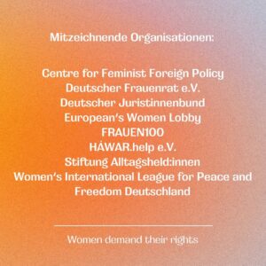 Luisa Neubauer Instagram - Frauenrechte sind Menschenrechte. 

Auf EU-Ebene gibt es gerade diesen historischen, jemals ersten Versuch, Frauenrechte wie u.a. Schutz vor digitaler Gewalt oder bessere Rechtsposition bei Vergewaltigungen, zu stärken und zu vereinheitlichen.

Doch der deutsche Justizminister Marco Buschmann, die deutsche Bundesregierung blockieren. Das ist nicht nachzuvollziehen.

Gemeinsam mit über 100 namhafte Frauen aus Politik, Kultur und Wirtschaft fordern wir unsere Rechte ein: 

Sehr geehrter Herr Buschmann, sehr geehrte Bundesregierung, wir appellieren dringend an Sie: Beenden Sie sofort Ihre Blockade-Haltung und stellen Sie sich nicht länger dem Schutz von Millionen von Frauen vor Gewalt in der EU entgegen.