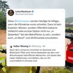Luisa Neubauer Instagram – Just asking. Für alle, die mehr machen wollen als Gedanken: Spendeninfos in meinen Stories ♥️ #Hochwasser #Solidarität #Saarland