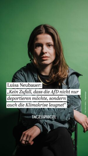 Luisa Neubauer Instagram - Nach Gründung der Bewegung „Fridays for Future“ (FFF) durch die Schwedin Greta Thunberg, wurde Luisa Neubauer eine der deutschen Sprecherinnen der Bewegung und später zu ihrem prominentesten Gesicht.

Die deutsche Klimaschutzaktivistin spricht im Interview über persönliche Anfeindungen, den schweren Kampf der Klimabewegung und Greta Thunbergs Nachsicht mit der Hamas.

Die lange Youtube-Version des Gesprächs seht ihr über den Link in unserer Bio via @tagesspiegel.