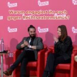 Luisa Neubauer Instagram – Am letzten Freitag bei der Veranstaltung von @jusos zum Thema „Europas Weg in die Zukunft“ fragte @galthasar, warum @luisaneubauer und ich uns gegen Rechtsextremismus engagieren. Hier ist unsere Antwort. 
Und ihr? Warum engagiert ihr euch gegen Rechtsextremismus? Schreibt gerne in den Kommentaren!