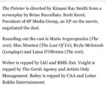 Luisa d'Oliveira Instagram - Congratulations @kimanikimani @stevenpaul246 @kyleotto87 on the theatrical release! Between the stunts and the SNOWSTORM this shoot was wild! Loved it all. Glad to be a part of the ride 🙌 Jan 5 theatrical release! @thecharlieweber @madisonbaileybabe @marieavgeropoulos @rryla @leahgibsonofficial @ryanpetey_dp @dan_rizzuto @paramountplus @sp_media_group #thepainter
