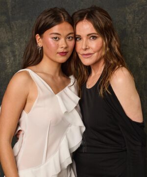 Lukita Maxwell Instagram - had the loveliest night presenting best director at the HCAs with @christabmiller MY QUEEN. 

thank you @commission_official for dressing me xx

styling : @cryoungin 
hair: @dereksyuen 
mu: @amberdmakeup 
jewels: @mariatash @aliweissjewelry @hirotakajewelry

<3 @marlafarrell @stephanievkazanjian