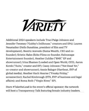 Lulu Wang Instagram - Breaking news! Lulu Wang, Mimi Leder, La La Anthony and More to Speak at our 2024 Women in Entertainment Summit.

Check out our exclusive in @variety for more details on this full-day of empowering programming, and be sure to register for tickets now at the link in our bio. More star speakers TBA!

✨ 
#womensupportingwomen #womeninentertainment #womeninfilm #inspiration #empower #WIEsummit #starztakethelead