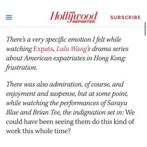 Lulu Wang Instagram - I’ve been thinking a lot about soft power vs hard power. Hollywood is known for its pursuit of hard power - “money, fame, external influence and affirmation, power and scale” (as said beautifully by @veramiao who always leads me to think in more expansive ways). But in embracing soft power, we can choose to only make things we love, and choose to only work with those we feel we can create meaning with. I could not have chosen more incredible partners than @sarayublue and @brian_tee and it gives me such immense joy to watch them show their full range in these roles. Soft power is @nicolekidman allowing us to use her name and prestige to create a platform for so many other talented folks who don’t often get offered the same kind of meaty roles. I hope to see more leverage of soft power to shift culture and expand narrative perspectives. Thank you @therebeccasun for this insightful piece spotlighting two stars that have so much more shine in them than we can even imagine.