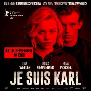 Luna Wedler Instagram - JE SUIS KARL will celebrate its premiere in this years berlinale special gala section! Proud and happy!! 🖤Directed by @christianschwochow and written by  Thomas Wendrich, starring @jannisniewoehner_official @milanpeschel @marlonboess @edin__hasanovic @victor_boccard @pandorafilmverleih @jesuiskarl.film @elizaveta__maximova @aziz.dyab @fleurgeffrier