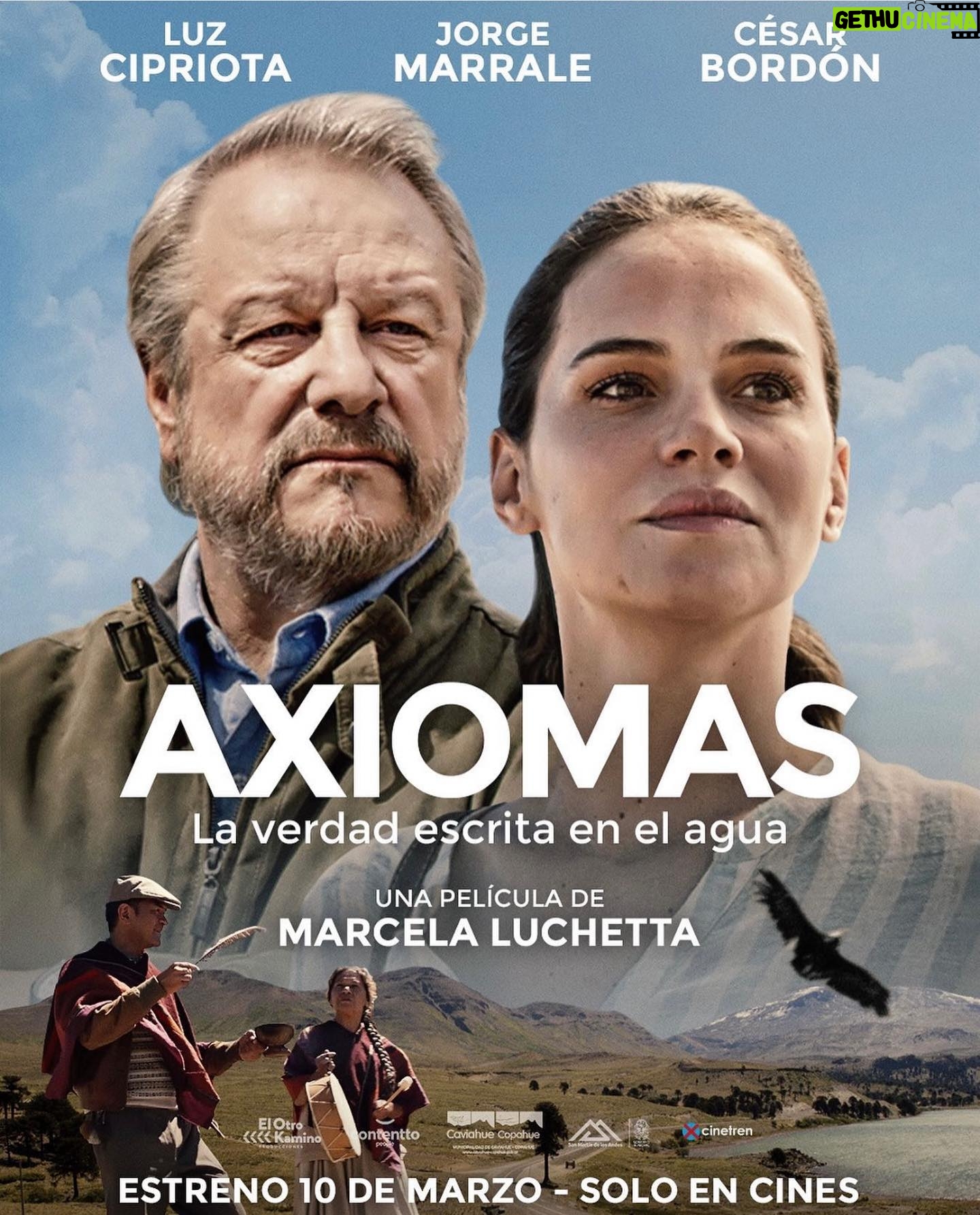 Luz Cipriota Instagram - Mañana se estrena “Axiomas” -La verdad escrita en el agua-.🦅🎬. . Una peli de la cual estoy orgullosisima y con mucha emoción por que puedan verla!! Dirigida por la genia de Marcela Luchetta, tuve el honor de trabajar con un equipo de talentosisimos como @cesar_bordon @jorgemarrale @lencinaseugenia @estebanmeloni @ezequielagustinrodriguez @paulacancio @eliseobarrionuevo @guidobalzaretti @susanavarelaactriz @tatinrojas @marisa_amenta @malvinamariani @eokproducciones . A partir de Mañana en los mejores cines de Argentina!!. Apoyemos al cine nacional y a dar visibilidad a nuestras historias! 💪♥️. Despues me gustaria que me cuenten por acá qué les parecio!!. . #Cine #Actriz #Axiomas #movie #estreno #Argentina #Patagonia