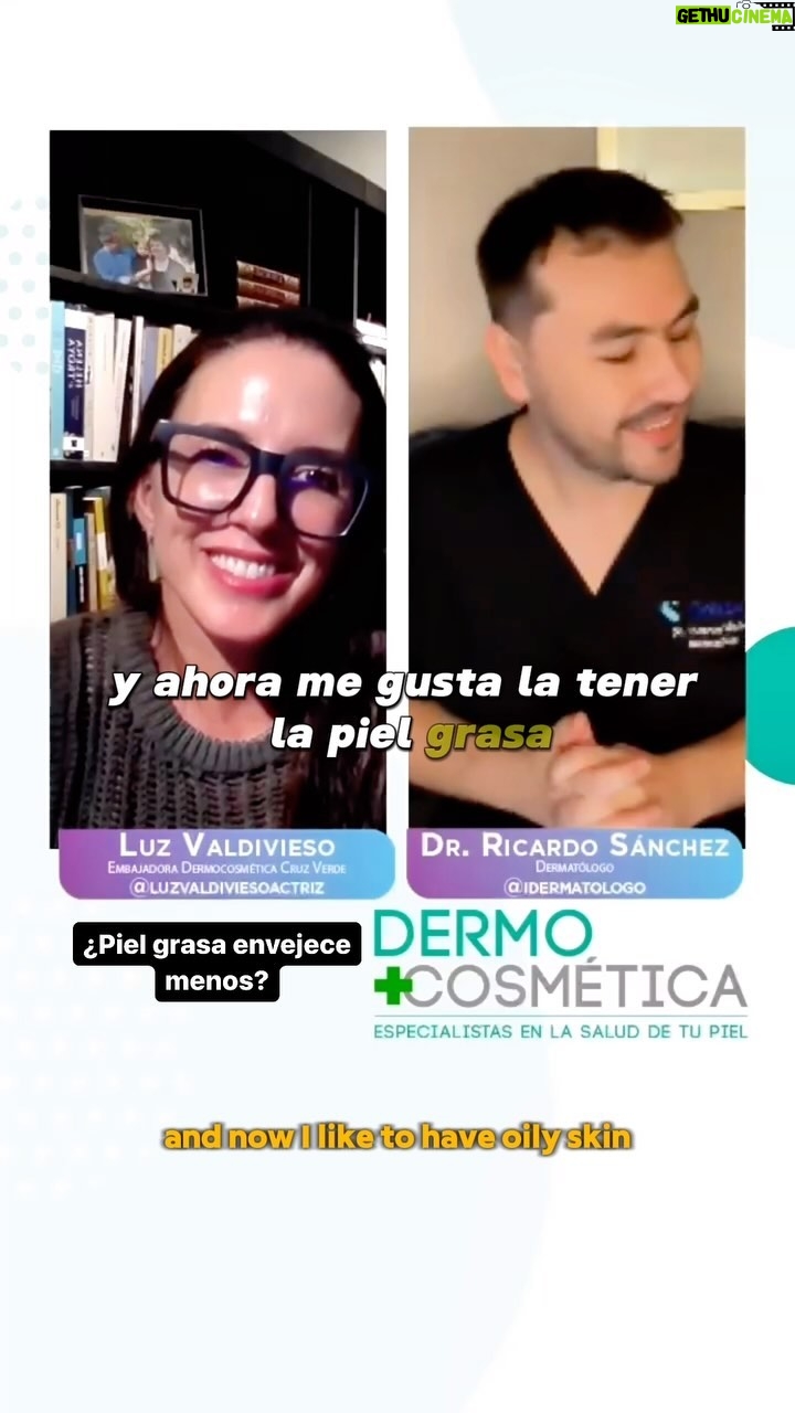 Luz Valdivieso Instagram - ¿La piel grasa mantiene su juventud mas tiempo? 👀. Lo conversamos con la genial @luzvaldiviesoactriz en el live de @farmaciascruzverdechile ! #idermatologo #dermatologo #luzvaldivieso #pielgrasa #farmaciascruzverde #cuidatupiel