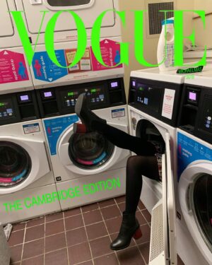 Lydia Maria Makrides Instagram - ⚡️mandatory quarantine reminiscing⚡️ 2am student laundry shenanigans, but make it fashion 📸 💚sending positive vibes and a million virtual hugs 💚