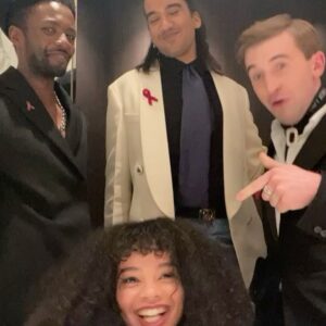 Lydia West Instagram - SUNDAY, Sunday Sunday!!! Thank you Elton and David for inviting us to this years amazing @ejaf Oscars foundation party @davidfurnish @eltonjohn and for the amazing work you continue to do in raising awareness to those living with HIV/AIDS. ❤️❤️