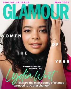 Lydia West Instagram - Beyond. Thank you thank you @glamouruk for this COVER!! 

@williamejgilbert 📷 
@farrahoconnor 👗 
@emilywoodmakeup 💄 
@sandrahahnel 💁🏽‍♀️
@danielaagnello 💕
@prenders 💕