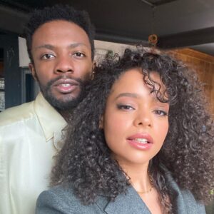 Lydia West Instagram - Omg tomorrow Mars and I will be discussing all things IAS episode 2 after the episode on C4 at 10pm on YouTube and we’re speaking to @jadethirlwall @kemahbob ...also we tried to coordinate with his and hers tailoring 🥰😍