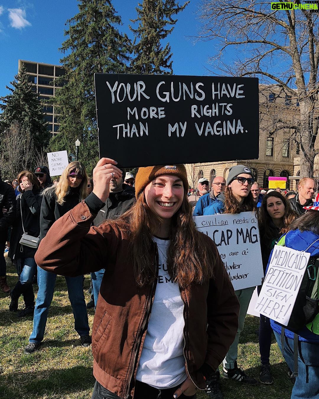 Lydia Night Instagram - saw this lovely lady today at the boise march and had to snap a photo. i am feeling so inspired by all of the high school students who spoke today and i’m just in awe of how passionate and strong our generation is. we are going to make change because change needs to be made. we are done letting greedy assholes control our lives and make us feel unsafe. #gunreformnow