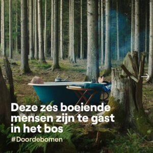 Lynn Van Royen Instagram - 3 volle dagen en nachten ver weg van de bewoonde én virtuele wereld, in een bos, alleen met jezelf. Zes bekende gasten ervaren hoe bijzonder dat kan zijn.
Door de bomen, vanaf maandag 15 april nieuw op VRT 1. 🌳
