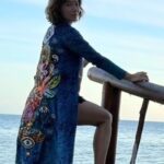 Lynn Collins Instagram - @pachamamabohemian was an #artist who caught my eye 💙 I reached out to her to commission a piece to take on my last trip abroad…. Pachamama Bohemian was created in 2013 by Valeria Gebruers. She created Pachamama after a #healing process in which she considers she found her path to what she loves the most: to go deep within. Her #passion is #fashion, and utter uniqueness… so she blends her unique #collage technique of fabrics and patches in each singular piece. For Val, every piece can be used as an #amulet or protective shield. Each piece is perfectly imperfect….and made just for you. ‘My idea is to create timeless pieces that empower. enlighten and protect each and every person that wears them making not only a fashion statement but also a halo of #goodvibes and #positive energy.’ Slide into this incredible designer’s DMs #now! #ganesh 💙💙💙💙💙💙💙💙