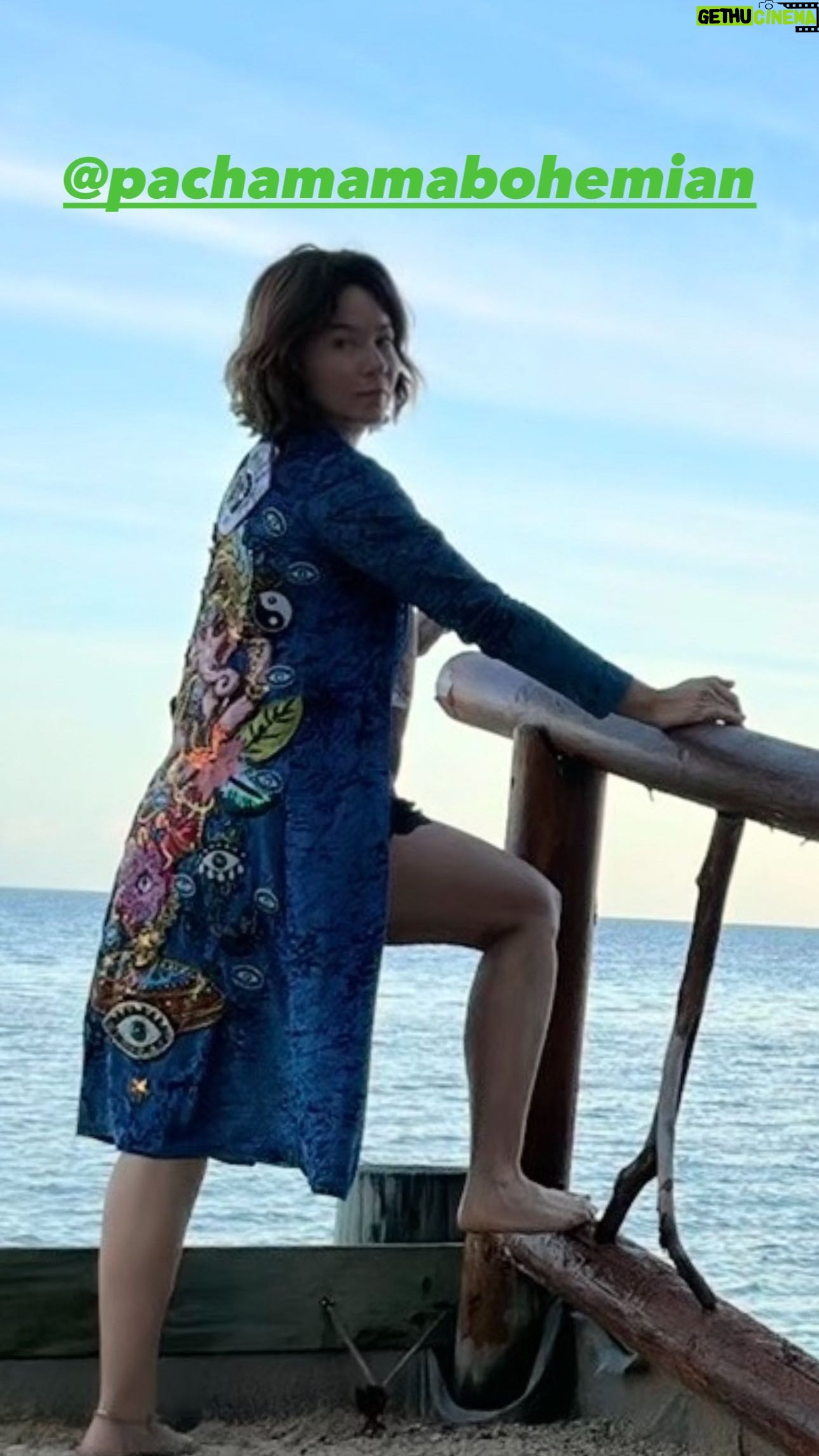 Lynn Collins Instagram - @pachamamabohemian was an #artist who caught my eye 💙 I reached out to her to commission a piece to take on my last trip abroad…. Pachamama Bohemian was created in 2013 by Valeria Gebruers. She created Pachamama after a #healing process in which she considers she found her path to what she loves the most: to go deep within. Her #passion is #fashion, and utter uniqueness… so she blends her unique #collage technique of fabrics and patches in each singular piece. For Val, every piece can be used as an #amulet or protective shield. Each piece is perfectly imperfect….and made just for you. ‘My idea is to create timeless pieces that empower. enlighten and protect each and every person that wears them making not only a fashion statement but also a halo of #goodvibes and #positive energy.’ Slide into this incredible designer’s DMs #now! #ganesh 💙💙💙💙💙💙💙💙