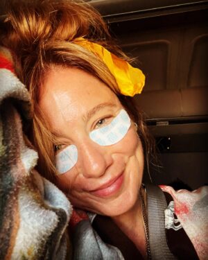 Lynn Collins Instagram - When the over night flight dragged you. @talika_paris 🙏