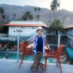Lynn Collins Instagram - @thetwist.palmsprings THANK YOU for helping me #pregame for this birthday 💕🧡💕 The hospitality and chill vibes were a sweet balm to my soul 🩵 🩶 🩵 🩶 🩵 🩶 🩵 🩶🩵 Thank you @hilovetravel for the super cool #crossbodybag 🩶 #palmsprings #poolside #stars #palms @vionicshoes #happybirthday #pink #desert #desertlife @vans