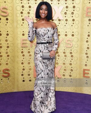 Lyric Ross Instagram - First time attending the Emmy’s... WOW. ♥️
Stylist: @mrenriquemelendez 
Seamstress: @auntfunkyscloset 
Makeup: @tiadantzler 
Hair: @hairjunkierandy 
Nails: @tracy_clemens 
Dress: @rubinsinger
Jewelry: @csarite
Shoes: @kennethcole