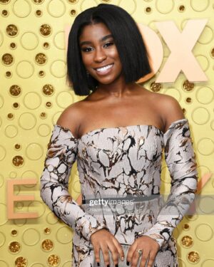 Lyric Ross Instagram - First time attending the Emmy’s... WOW. ♥️
Stylist: @mrenriquemelendez 
Seamstress: @auntfunkyscloset 
Makeup: @tiadantzler 
Hair: @hairjunkierandy 
Nails: @tracy_clemens 
Dress: @rubinsinger
Jewelry: @csarite
Shoes: @kennethcole