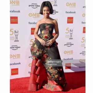 Lyric Ross Instagram - Beautiful night last night 🦋Thank you @naacpimageawards for a night I’ll never forget . Thank you for my nomination and a special thanks to everybody who voted for me and the cast of @thisisusnbc .

Another special thanks to MY TEAM
Stylist: @mrenriquemelendez 
Seamstress: @auntfunkyscloset 
Makeup: @tiadantzler 
Hair: @hairjunkierandy
Nails: @tracy_clemens 
And Thank you @johnpaulataker for the gown! 
More pictures coming soon!!!