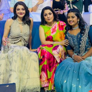 Maahi Gouthami Instagram - With the real Sivagami and Mitravinda♥️ @meramyakrishnan & @kajalaggarwalofficial gaaru