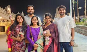 Maahi Gouthami Instagram - 💙 #chiranjeevilakshmisowbhagyavathi #swarnagirisrivenkateshwaraswami #serialactress #serial #rowdysidh #friendship #bestppl #devotional