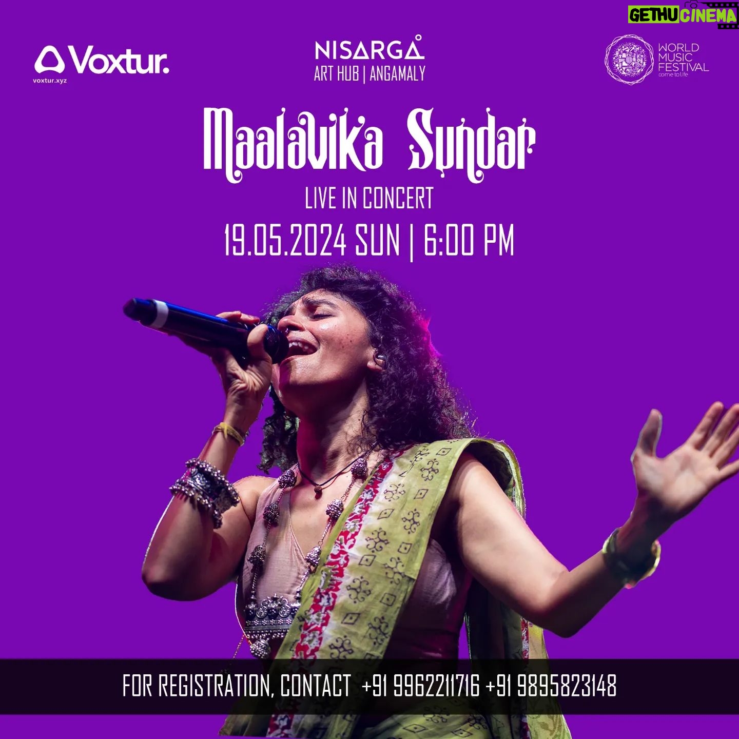Maalavika Sundar Instagram - We are extremely psyched to bring you this exciting live concert by this sensational artist @sundarmaalavika ❤️ We are very grateful to @voxturventures for collaborating with us. Maalavika will bring her amazing performance, uniquely curated for Nisarga, on Sunday, May 19th, from 6.30 p.m onwards. You will get to listen to popular music, originals, classical pieces and your favourite film songs. Folks, don't miss this opportunity to vibe with this ball of energy! She always comes with a promise of an unforgettable evening of exciting music 😊 The venue is Nisarga ArtHub, Angamaly. Do contact 919962211716 or 919895823148 for details. Book a spot soon. Hurry!