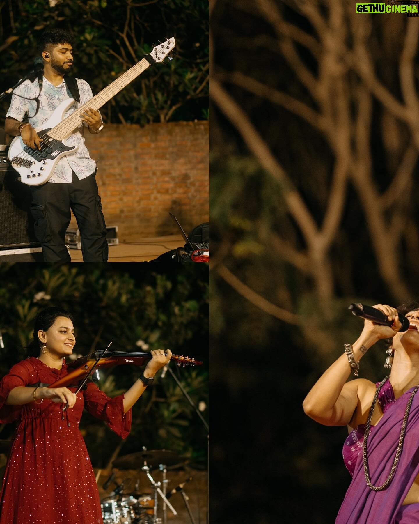 Maalavika Sundar Instagram - And that’s how following the sound led us to a night filled with magic at The Madras Commune’s Follow The Sound - Chennai's first moving concert 🎶 We closed our eyes, opened our ears, and chased the melodies, it blew us away!! Thank you to everyone who joined us for a night where the music moved us, the energy connected us, and the independent songs soared. Photos by @vigneshkrishnan.12 | @akilesh.chelvan #FollowTheSound #TheMadrasCommune #IndependentMusic #othasevuru #Vijaynarain #maalavikasundar #chennaiconcerts #movingconcert #summerconcert #powerperformaces #TripleMusicFun #ThreeTimesTheFun