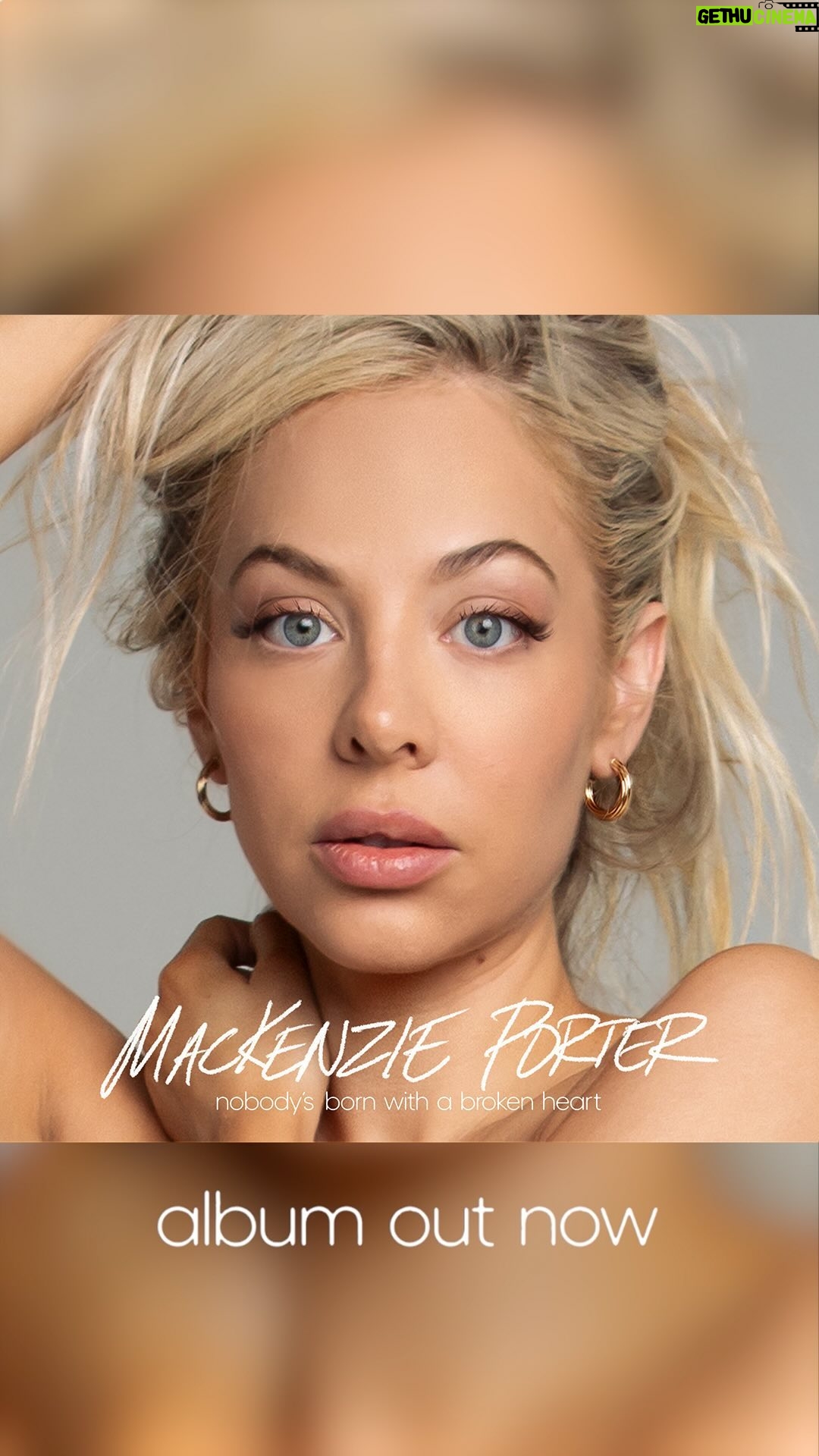 MacKenzie Porter - 3.4K Likes - My 19 song record, “Nobody’s Born with a Broken Heart” is officially out NOW!! I can’t believe I get to say that… finally! When I say blood, sweat, and tears have gone into this record (okay fine no blood🤓).. but my gosh there has been sweat and tears. There are 19 songs on here I’m really really proud of. I hope they make you feel like somebody else understands what you’ve gone through. I hope they make you wanna roll down your windows and just drive. I hope they make you wanna sing them at the top of your lungs (preferably at my next concert 😏). And I hope you love them as much as I do! Thank you for waiting so patiently for this music. I’ll never make you wait that long again.