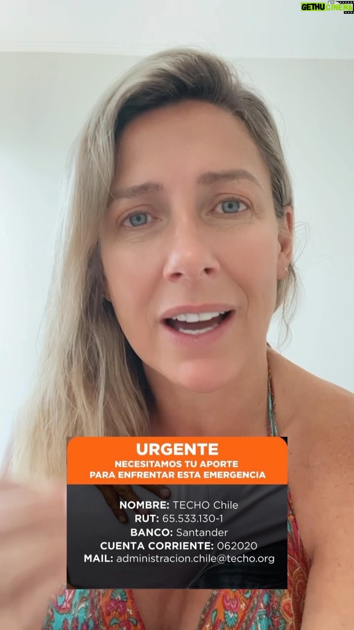 Macarena Tondreau Instagram - URGENTE. Necesitamos de tu ayuda. Es el momento de levantarnos y de levantar a la Región de Valparaíso. Entre todos podemos. Una de las maneras de ayudar es apoyando a @techochile Les dejo acá su cuenta para que hagan su aporte. TODO SUMA. VAMOS CHILE!!!🇨🇱🇨🇱🇨🇱🇨🇱🇨🇱 Nombre: Techo Chile Rut: 65.533.130.1 Banco: Santander Cuenta Cte: 062020 Mail: administracion.chile@techo.org