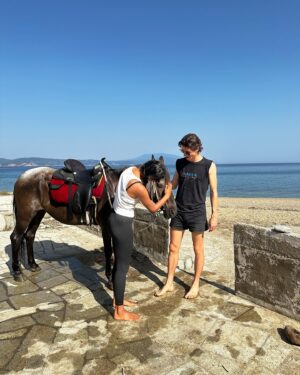 Madeleine Madden Instagram - *HORSE GIRL ACTIVATED*

Thank you Joanna and Michael at @skiathos_horseridingcenter for the most INCREDIBLE morning ride.

Just overwhelmed by the beauty of this gem of an island and all the wonderful people (and four legged friends) we have met along the way.