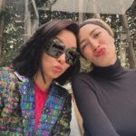 Madeleine Humphries Instagram – An afternoon at @cecconisrestaurants with @beauty_gonzalez 🍷🍷