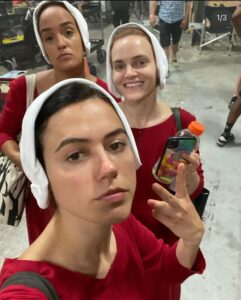 Madeline Brewer Instagram - hot little handmaids reunion ❤️ episode 7 directed by @_natalialeite_