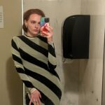 Madeline Brewer Instagram - mom and I were being classy Jersey bitches this weekend and went to see Madama Butterfuly (@tenortelelman was PERFECTION) I didn’t realize you couldn’t bring a drink in after the interval so I chugged a whisky in the hall, served body in this fire selfie in the bathroom, and then wept through acts 2&3 at the majesty that is the @metopera this dress is @courreges and it’s one of my most prized possessions !!
