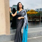 Madhumitha Instagram - 🖤 #saree #sareelove #sareefashion