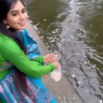 Madhumitha Instagram – It’s our traditional way Hand feeding these beautiful fish is believed to give you peace and good Karma in the future…🌸🙏🏻