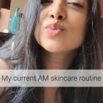 Madhuri Braganza Instagram - As promised, I'm sharing my current daytime skincare routine. (No ring light used, all natural sunlight only, so you can see the real deal.) Thank you @aminu.life for my latest addition.🌸 This Radiance Face Oil has really changed my skincare game with its next level ingredients; I'm sure I'm going to be using it for a long long time!🤩 Also let me first say that skincare starts with the gut, what you eat, hydration, etc. and then skincare products. Products used: Cleanse Hyaluronic Acid Radiance face oil Sunscreen Lip mask/balm Concealer Mascara Lipstick #ad #morningskincare #amskincare #daytimeskincare #skincarereels