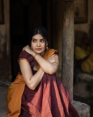 Madhuri Jain Instagram - So much more was said in the unsaid .

📸: @bharanikumar_
💄: @makeupby_kiruthiga
Stylist: @stay__slay
Costume: @mabia_mb @ivalinmabia 

Assisted by @spoo_ky97 and @bharathkumar.m.s