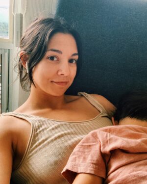 Madison Cheeatow Instagram - A very sticky snuggle. Can’t complain 👩‍👦