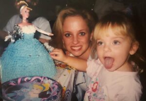 Madison Davenport Instagram - #throwbackthursday 
Me before food and me after food. Some things never change... like my mom being a babe🔥
#chuckecheese #cinderella