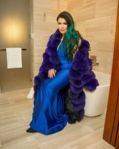 Madison De La Garza Instagram - More from this weekend coming soon 🖤 . Photos by @tvshotya Coat @danielsleather Hair @drybar @fernandovalenciablowbarmant Facial @selfcarewithsilvia PR @knproductionsmg @iamkimberlynoel Dress @jessicaangelcollection