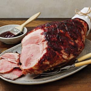 Maggie Beer Instagram - With just 22 sleeps until Christmas, it's time to begin planning those merry menus. To help you get into the festive spirit, here are some Christmas classics that will spread joy amongst your nearest and dearest. Simply visit the link in our bio to explore them!

Baked Ham with Quince & Rosemary Glaze (pictured)
Turkey with Apple & Mint Stuffing (pictured)
Roasted Potatoes with Rosemary (pictured)