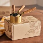 Maggie Beer Instagram - Made with beautiful Italian olive wood and durable brass with a marine-grade stainless steel lining, these Maggie Living Brass Measuring Cups come in a set of 4 and are the perfect gift for Mum this Mother's Day. Until midnight 12th May, enjoy up to 20% off select Maggie Beer Hampers & Homewares - including these gorgeous Brass Measuring Cups! Shop the Maggie Living Homewares range today via the link in our bio. #makeitamaggiemothersday #homewares
