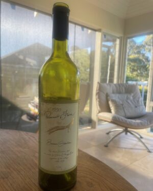 Maggie Beer Instagram - "Colin brought up from the home cellar a lone bottle of Semillon 1999 found hidden in the corner. Can you believe it was still beautiful, drinking the rich, golden hues of an old wine and peach aromatics, still alive in the glass.

Given that this vintage is our 50th year as grape growers and from our small wine label, it was a lovely memory of earlier times.

We’re half tempted to go back to that simpler label design by our friend, Rod Schubert, a local artist of note. All in all a beautiful trip down memory lane; the painting of grapes by Robert Hannaford on the veranda just seemed to top it all off."

- Maggie Beer